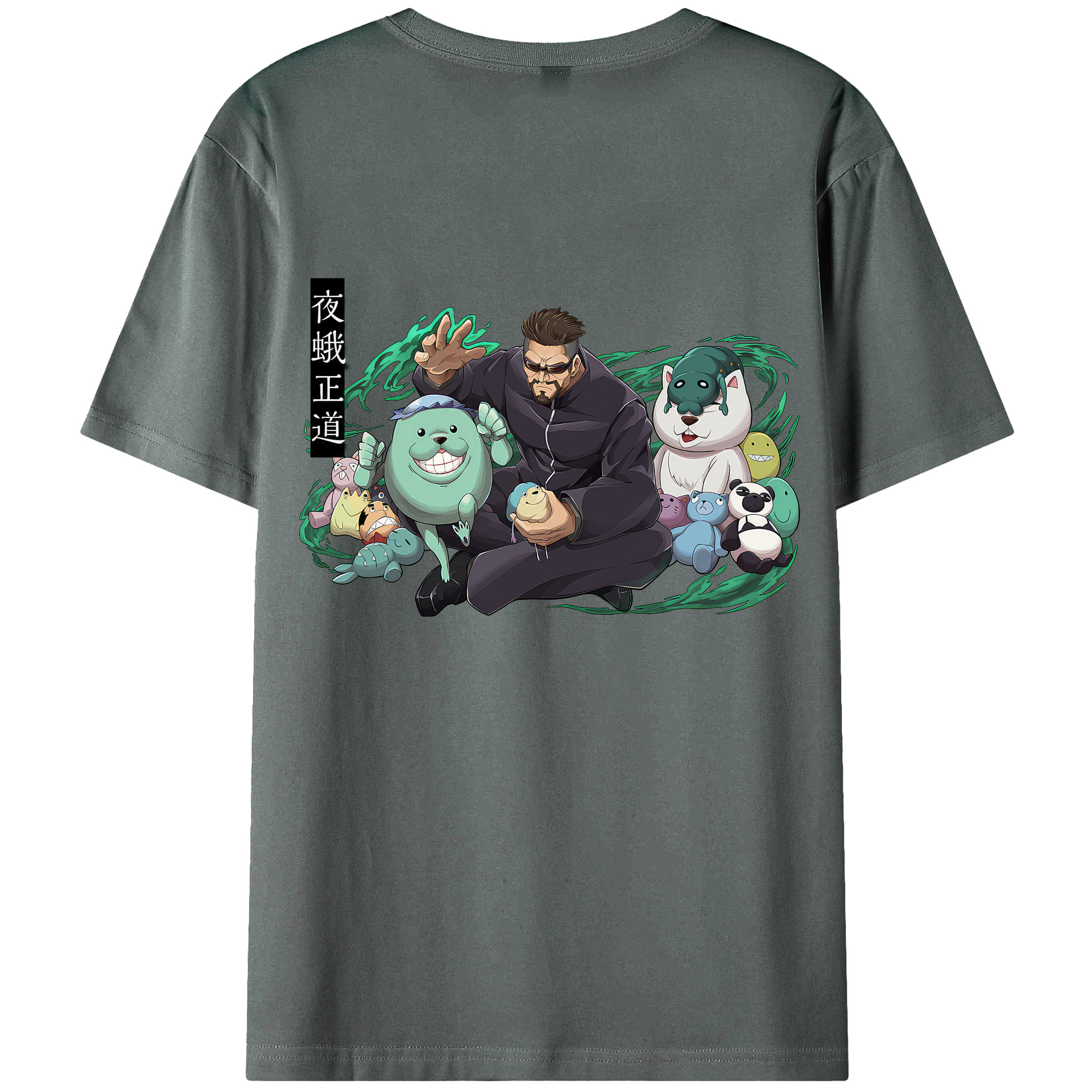 （画像用） 呪術廻戦 Jujutsu Kaisen 綿100％ メンズ半袖Tシャツ（バックプリント） 通気性
